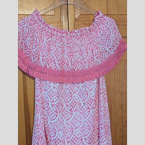 Hatley Dresses & Skirts - Hatley Women's Size Medium‎ Dress Pink Cold Shoulder Organic Cotton